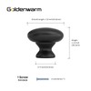 goldenwarm 10 Pack Black Knobs Cabinet Door Knobs Matte Black