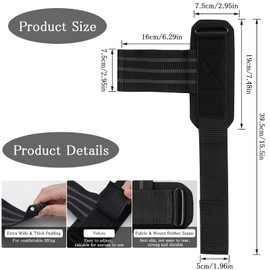Lifting Straps Strength Training, TNSLAND Lifting Straps Wrist Bandages for Fitness Bodybuilding Powerlifting Crossfit, Gym Accessories Lifting Straps Fitness Lifting Straps for Women and Men