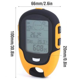 Altímetro electrónico GPS, FR510 ABS IPX4 Navegación impermeable al aire libre/Medidor de altitud/Brújula de temperatura y humedad/Indicador de tendencia climática/Medición de altitud/Barómetro Otras Herramientas Y Accesorios De Pesca