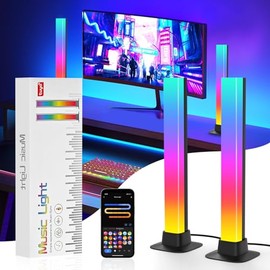 Barras de Luces LED Inteligente,Tira LED para TV,30CM RGB de Luz, Control de Aplicacion y Voz, 10 Modos de Escena, 4 Modo de Música,Lampara Gamer para Habitación Gaming,TV/PC