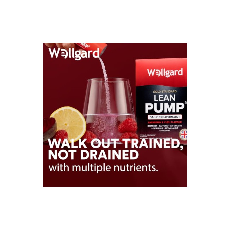 Wellgard Lean Pump - Advanced Pre Workout Powder, Pump Matrix