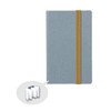 IPPINKA Japanese Premium Accordion Memo Pad, Scrapbook, Perforated, Plain, Grey
