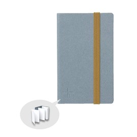 IPPINKA Japanese Premium Accordion Memo Pad, Scrapbook, Perforated, Plain, Grey