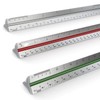 Architectural Scale Ruler, 12" Aluminum Architect Scale, Triangular Scale, Scale