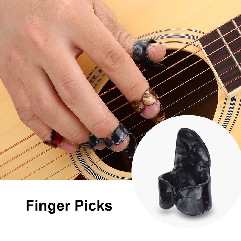 Protector De Dedo Para Tocar,Thumbpicks Finger Pick,15Pcs Dedo Pulgar De