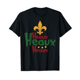 Heaux Louisiana Christmas French Fleur-de-lis Gift T-Shirt T-Shirt