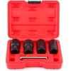 5 Pieces Twist Socket Set, Lug Nut Remover Extractor Tool,Metric