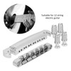 Electric Guitar Bridge Full Set 12 String Zinc Alloy Silver
