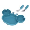 3pcs Toddler Divided Plate Set Silicone Baby Suction Plate Anti