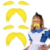 Set of 2 Yellow Moustache and Eyebrow Set, Dressing Set,