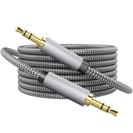 Aux Cord 10ft, 3.5mm Audio Cable - Nylon Braided 3.5mm Male to Male AUX Cable Cord for Car, Headphones, Home Stereos, Speaker