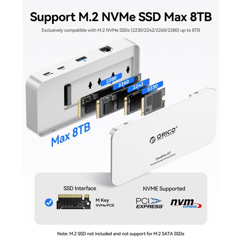 9-in-1 10Gbps USB C Hub with NVMe SSD Enclosure, Aluminum