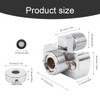 HJIAMA Shower Head Adapter, Brass Swivel Ball Joint, Silver, Electroplating