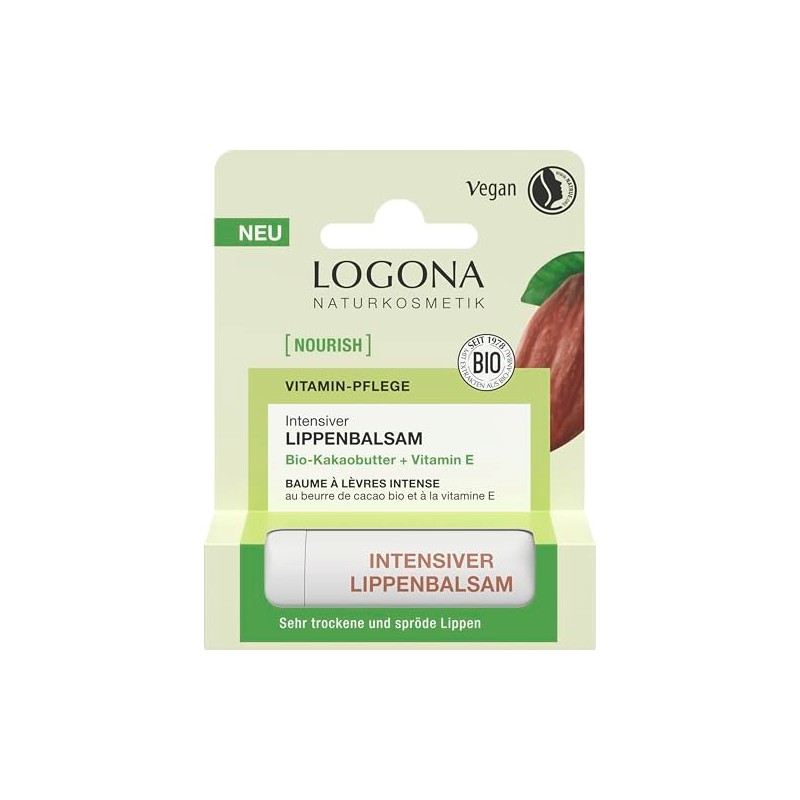 Logona Intensive Lip Balm (Organic Cocao) 0.16 oz (4.6 g)