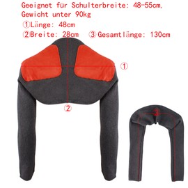 MilyaDE Cashmere Blend Shoulder Warmer Back Warmer Shoulder Pad Elastic Shoulder Joint Elbow Support Long Sleeves with Plush Dark Grey XL