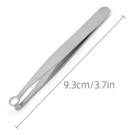 Nose Hair Tweezers Universal Nose Hair Trimming Tweezers Stainless Steel Round Tip Tweezer for Trimming and Grooming for Facial Nasal Eyebrow Hair Ingrown Hair