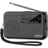Portable Pocket AM/FM Radio with Telescopic Antenna, 3.5mm Headphone Jack