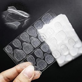 50 Hojas de Pegatinas Adhesivas para Uñas, Tiras Adhesivas Finas para Uñas, Duraderas, de Doble Cara, Impermeables, Transparentes, Transpirables, Pegatinas Adhesivas para Uñas,
