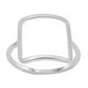 JEWELRITZY Solid 925 Sterling Silver 16.2mm Open Square Geometric Minimalist