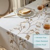 Oubonun Cotton Linen Rectangular Table Cloth, Wrinkle Resistant, Waterproof Tablecloth,