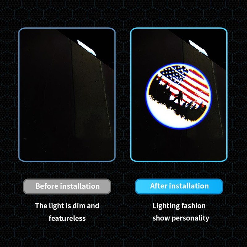 2 PCS Car Door Logo Lights Compatible for 4Runner Tundra