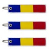 LLBFHH 3 Pcs Romania Romanian Country Flag Keychain,Woven label Key