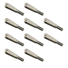 Ruiwaer 10PCS M2 Thread Clip Self-Locking Metal Clevis Clips Mini Snap Links for Fix Wing RC Airplane RC Model Parts Electric Plane, Silver