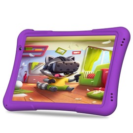PRITOM 10 inch Kids Tablet Android 12 Tabletas 32GB, Quad-Core, 6000mAh, Large HD IPS Display, WiFi 6, Dual Camera, Bluetooth, Toddler Tablet for Kids Age 3+, Purple