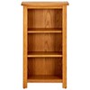 vidaXL Bookcase, Freestanding, 3-Shelf, Brown, Solid Oak Wood and MDF,