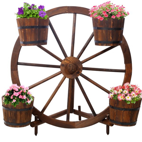 Strawberry Fairy Enhance Your Space with Rustic Wood Wagon Wheel
