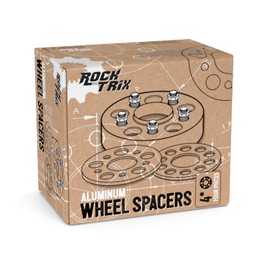 RockTrix 4x4 Wheel Spacers, 2 inch Thick Golf Cart Wheel Spacers Compatible with EZ GO EZGO Club Car, 1/2"x20 Studs Nuts, 4x101.6 to 4x101.6 Silver Adapters, 62mm Hub Bore, Set of 4