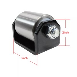 STILEALUS 2 Pack Weld-On Heavy Duty Iron Micro Mini 2" Roller Fit for Trailers with Grease Fitting Steel Trailer Skid Wheel