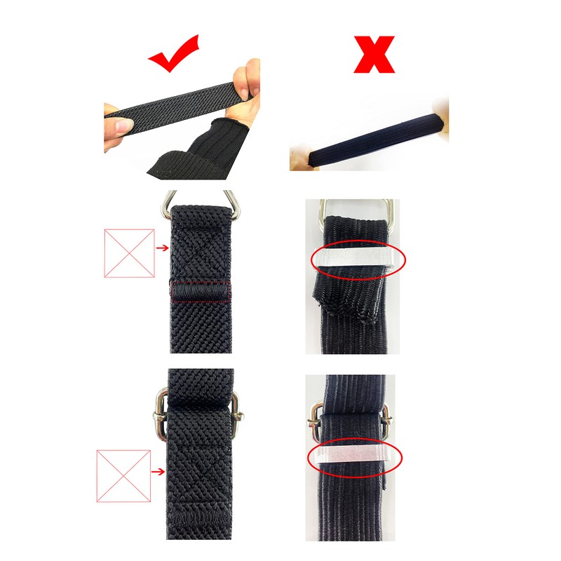 MJMP Flat Bungee Cord, 48 inch Adjustable Black Heavy Duty