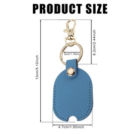 Gosknor Leather Case for Car Keys, Replacement for Broken Car Key Loop with Iron Key Ring, Protection for Car Keys, Car House Key Holder for Men and Women (Blue), As shown in the picture