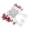 Novelty Lights 50 Light Red Christmas Mini Light Set, White