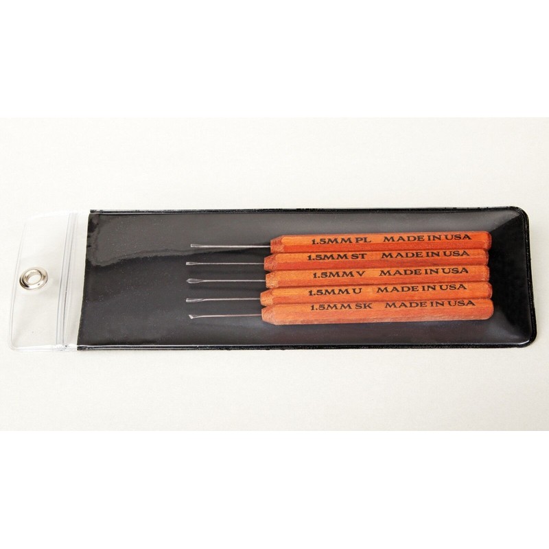 Dockyard Micro Tools 1.5mm Standard Set (5 Pieces) Wood Carving