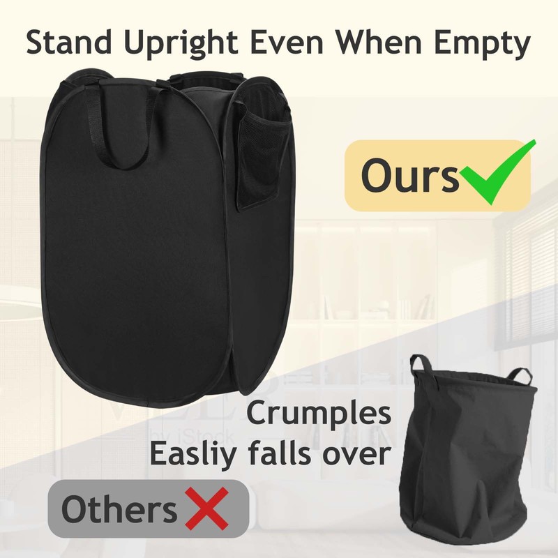 2024 Upgraded Oxford Pop-up Laundry Hamper 2 Pack, 70L(18.5 Gal)