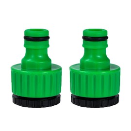 Gardena Tap Connector, Garden Hose Connector, 1/2 Inch 3/4 Inch Plastic Hose Connector, 2-in-1 Garden Thread Connection for Tap (Green)