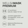 wellsamed Wellsamask, Disposable Surgical Masks Pack of 50, Green, Rubber