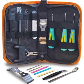 Candle Making Kit for Adults Beginners with Storage Bag, Candle Making Supplies Used for Punching and Inserting Candle Mold Wicks, Candle Making Tools Including Punching Needle with Hook and Large Eye