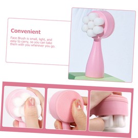 BIUDECO Safe Healthy Face Brush Double-sided Silicon Facial Cleansing Tool Gentle Exfoliation Brush for Women