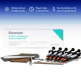 Refill for Multi-Color Surface Repair Kit - Fix Chips & Defects in Minutes | Restore Tiles Countertops and Bathroom Fixtures with Ease | for Porcelain Granite Fiberglass Marble Quartz and More