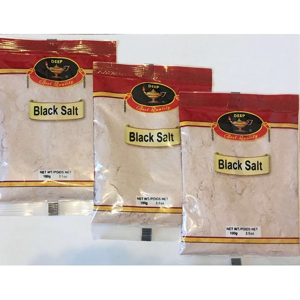 DEEP BLACK SALT 3.5 Oz. (100g) - Pack of 3