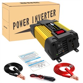2 USB Ports Charger Inverter LED Real Time Display Low Noise Power Inverter for Car DC12V‑AC220V 4000W