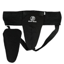 Krav Maga Black Ladies Elasticated Cotton Groin Guard W/Cup (Large)