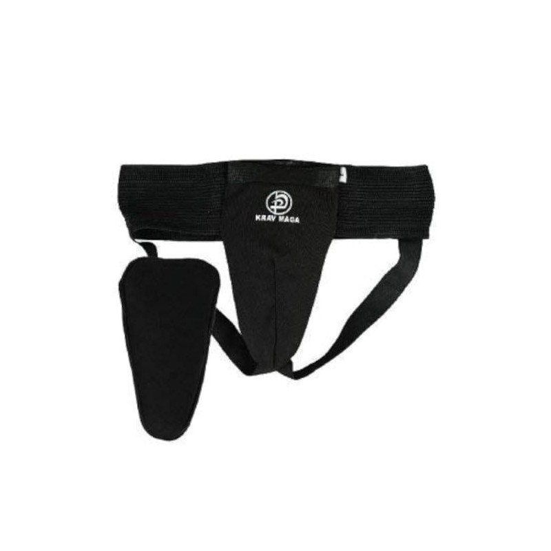 Krav Maga Black Ladies Elasticated Cotton Groin Guard W/Cup (Large)