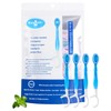 PANLOPU Disposable Toothbrush 4inch 5-in-1 Toothpaste Bead 26 pcs (Mint)