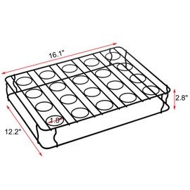 Hiceeden 20 Holes Ice Cream Cone Stand, Non-Stick Cupcake Cone Baking Rack, Metal Ice Cream Holder Cupcakes Pastry Tray for Baking, Cooling, Displaying, Serving Treats