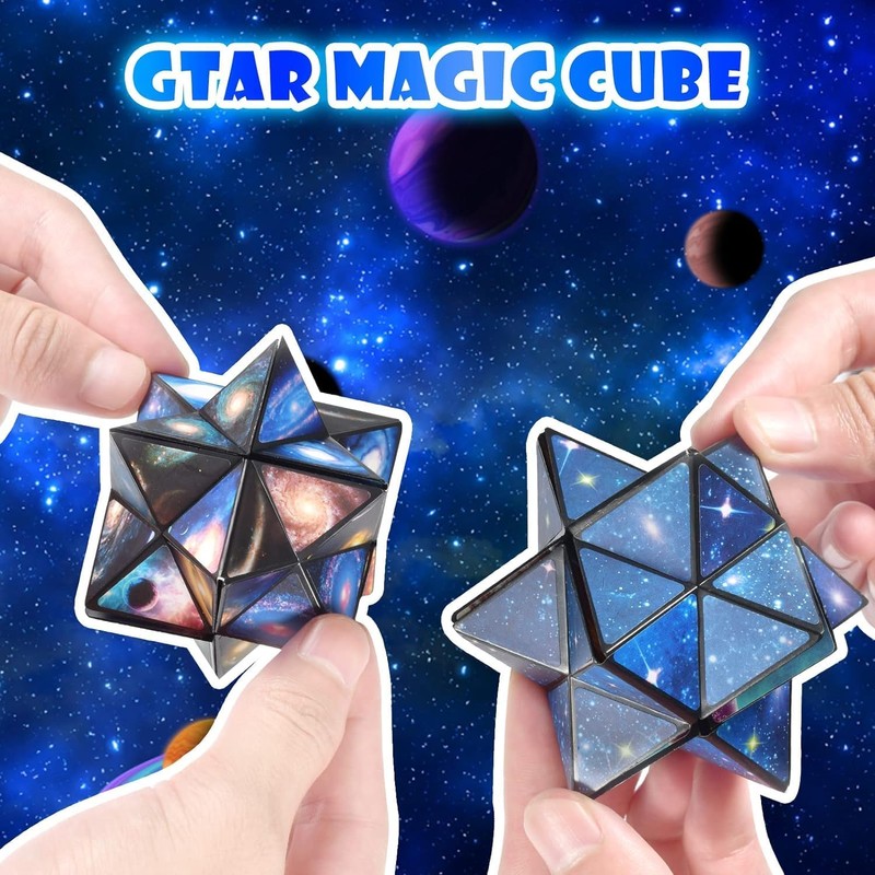 Forhome 2 in 1 Star Clear Sky Magic Cube Infinity