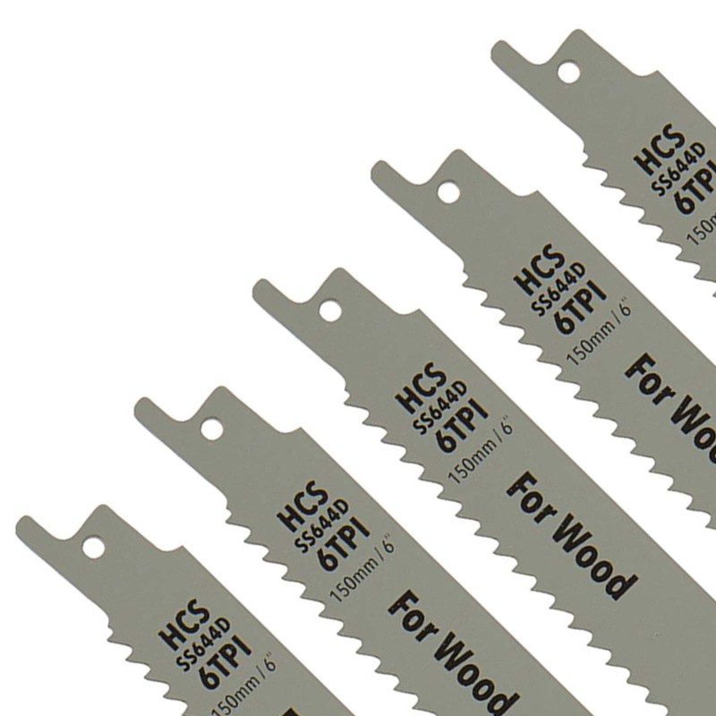 Dapetz ® 5 X Reciprocating Saw Blades 6 Tpi 150mm
